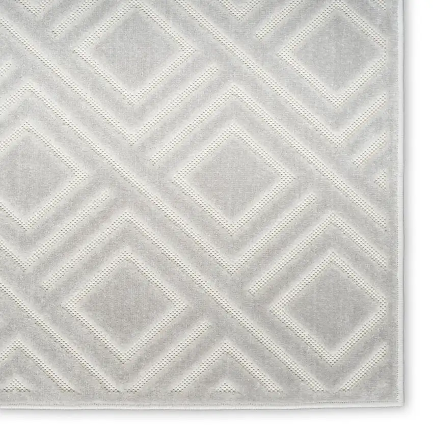 Gray Geometric Area Rug Photo 6