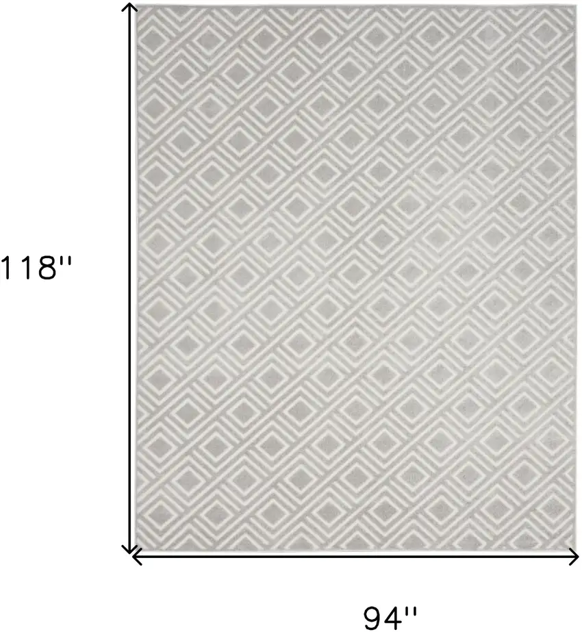 Gray Geometric Area Rug Photo 3