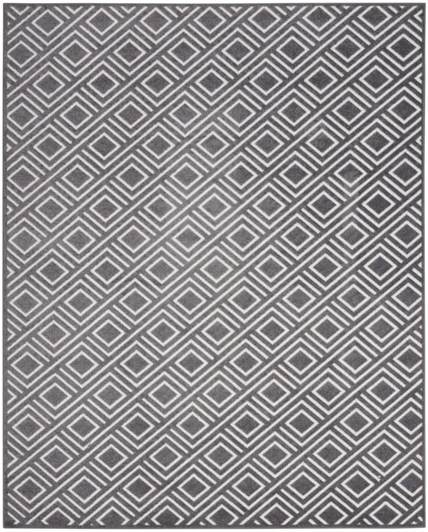 Gray Geometric Area Rug Photo 2