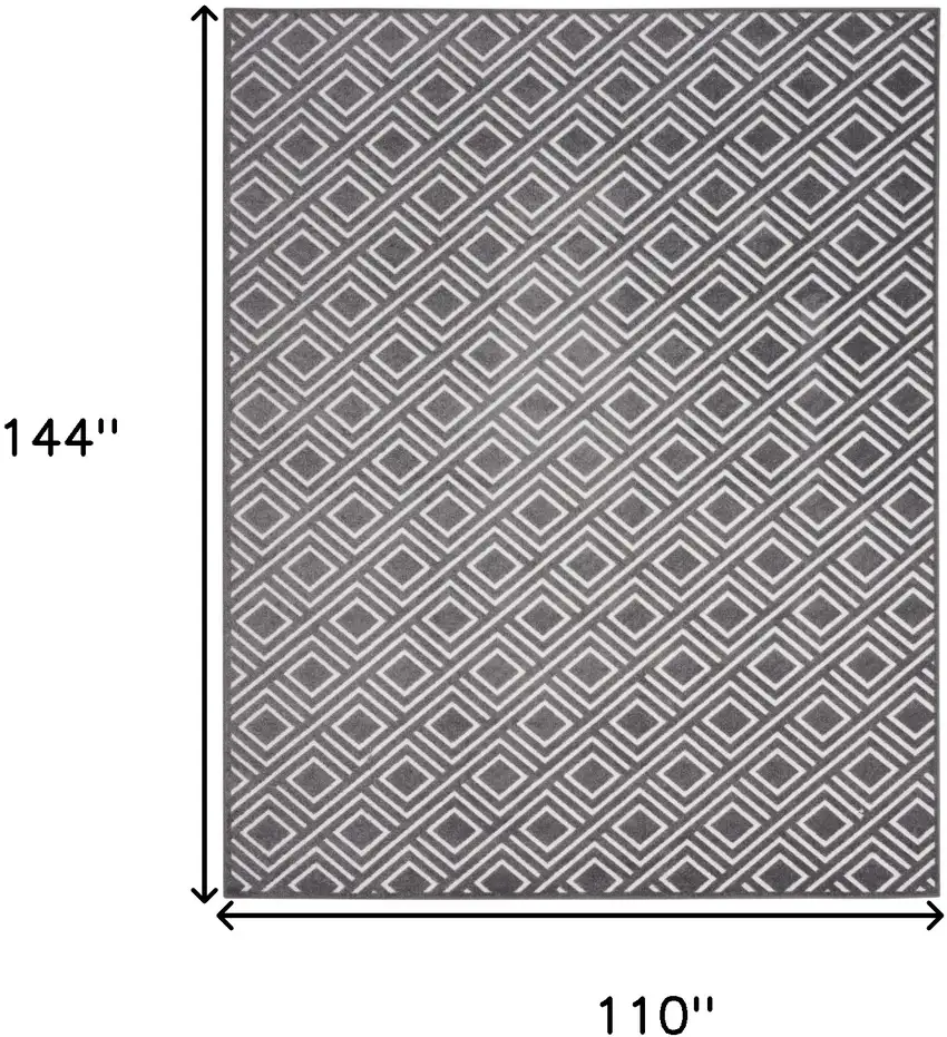 Gray Geometric Area Rug Photo 3
