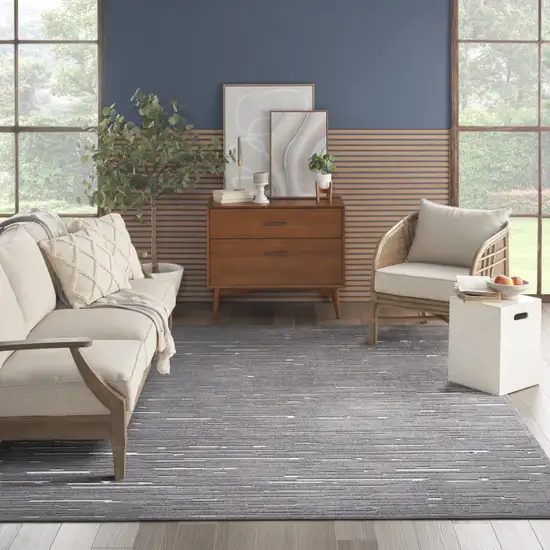 Gray Geometric Area Rug Photo 3