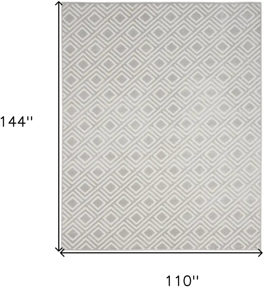 Gray Geometric Area Rug Photo 3