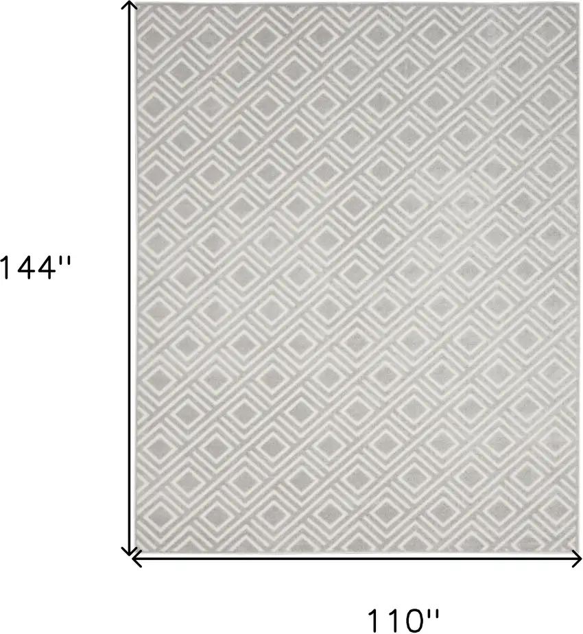 Gray Geometric Area Rug Photo 3