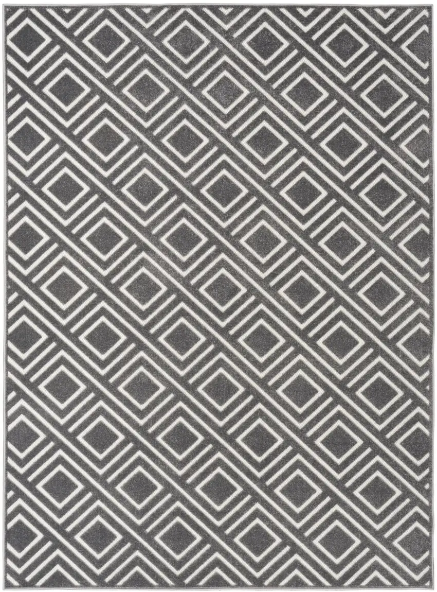 Gray Geometric Area Rug Photo 4