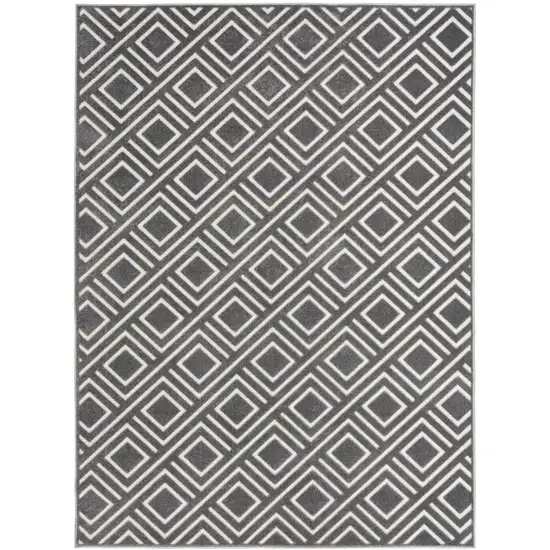 Gray Geometric Area Rug Photo 1