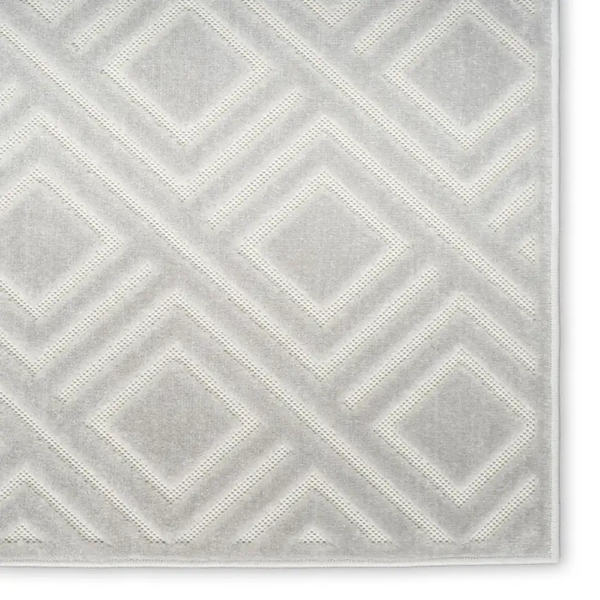 Gray Geometric Area Rug Photo 6