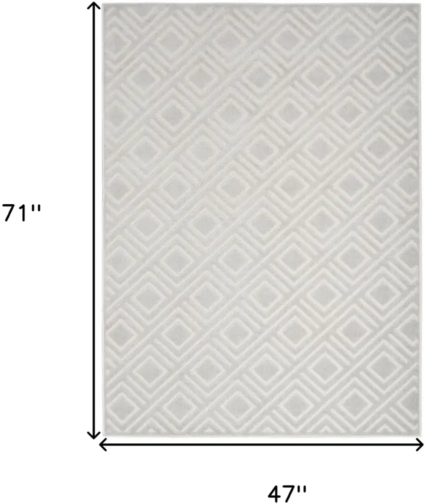 Gray Geometric Area Rug Photo 3