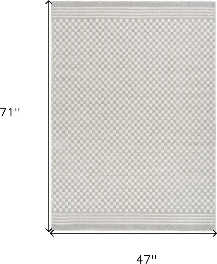 Gray Geometric Area Rug Photo 3