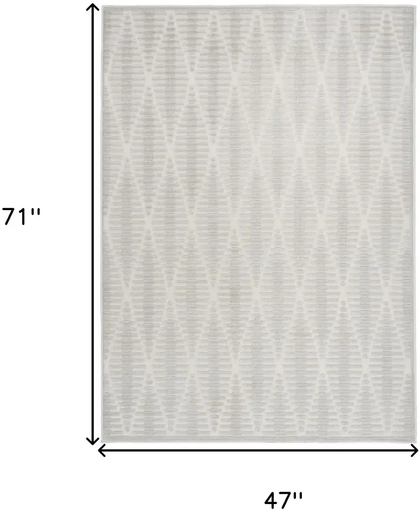 Gray Geometric Area Rug Photo 3