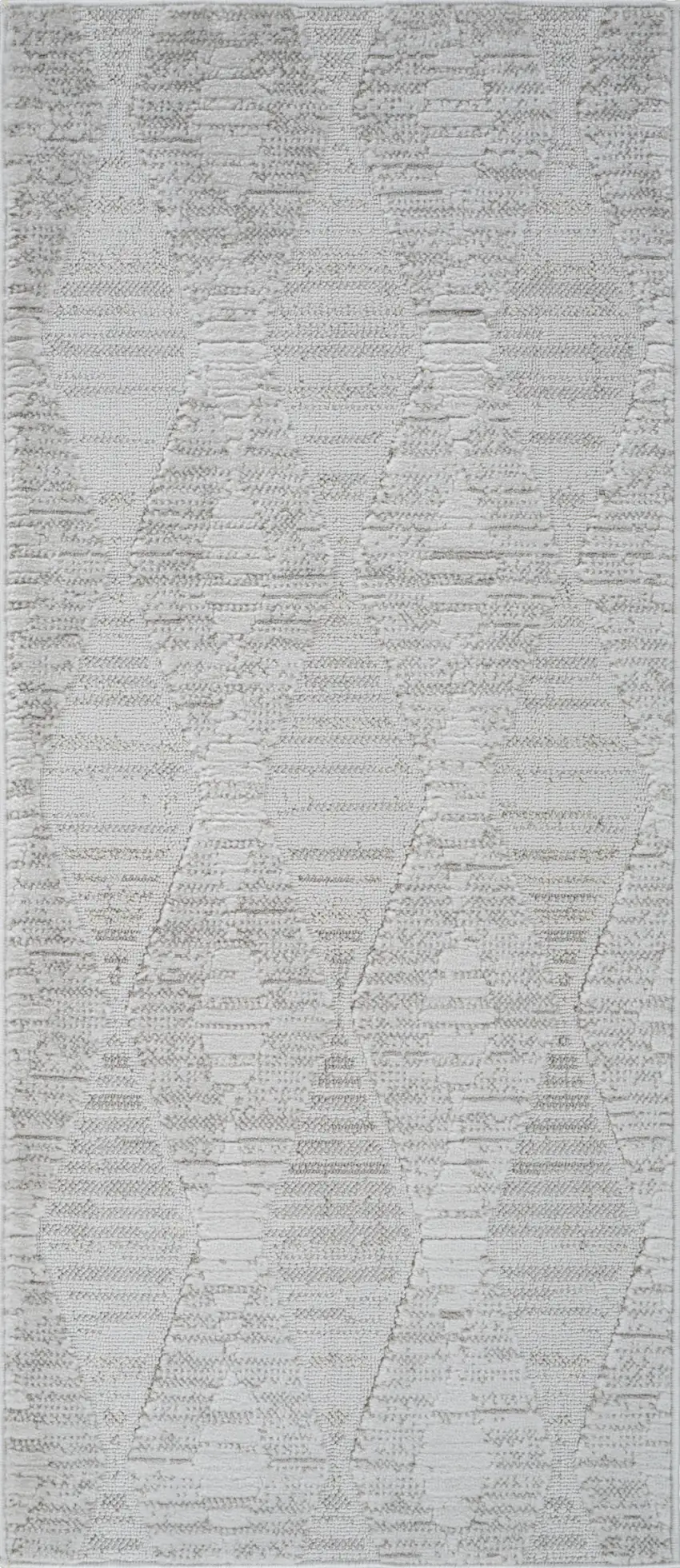 Gray Geometric Distressed Area Rug Photo 2