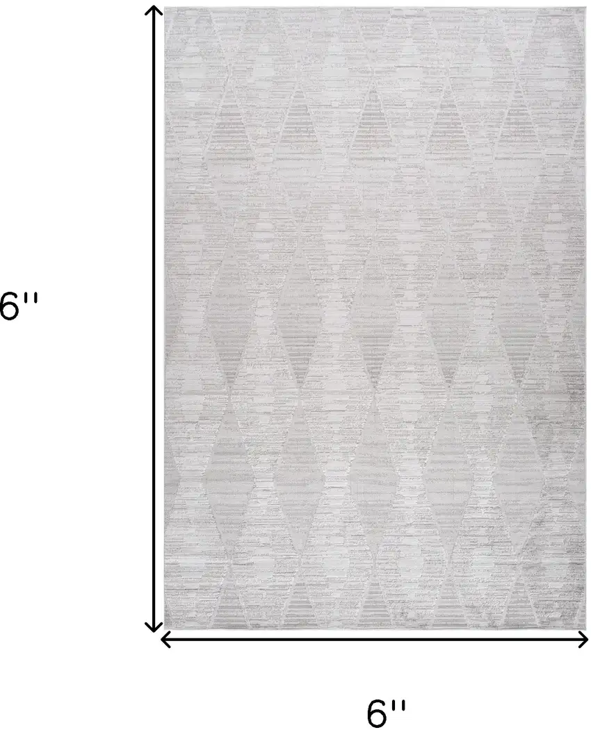 Gray Geometric Distressed Area Rug Photo 7