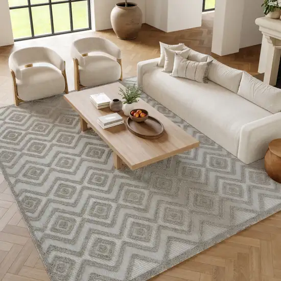 Gray Indoor Outdoor Area Rug Photo 7