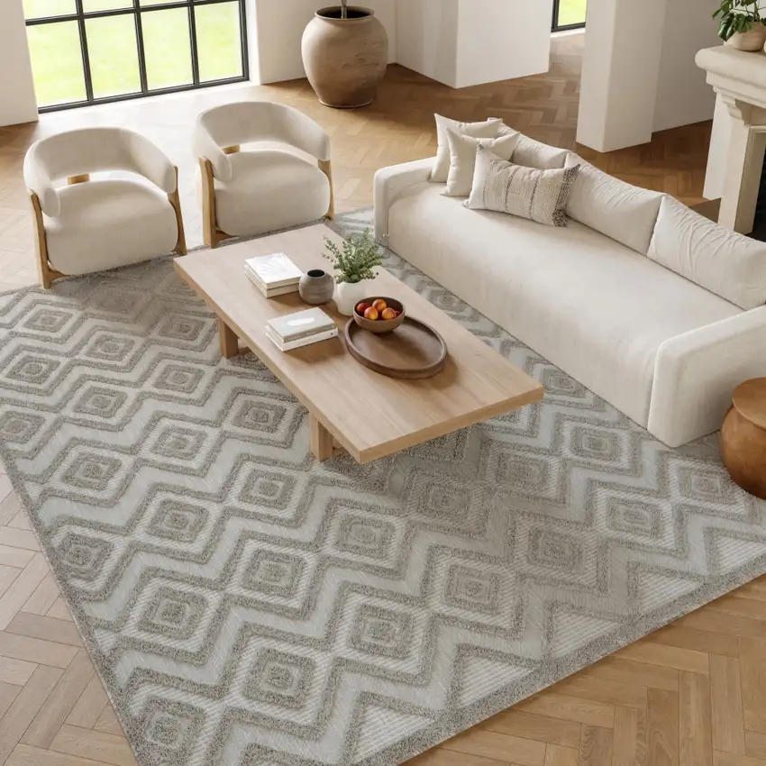 Gray Indoor Outdoor Area Rug Photo 7