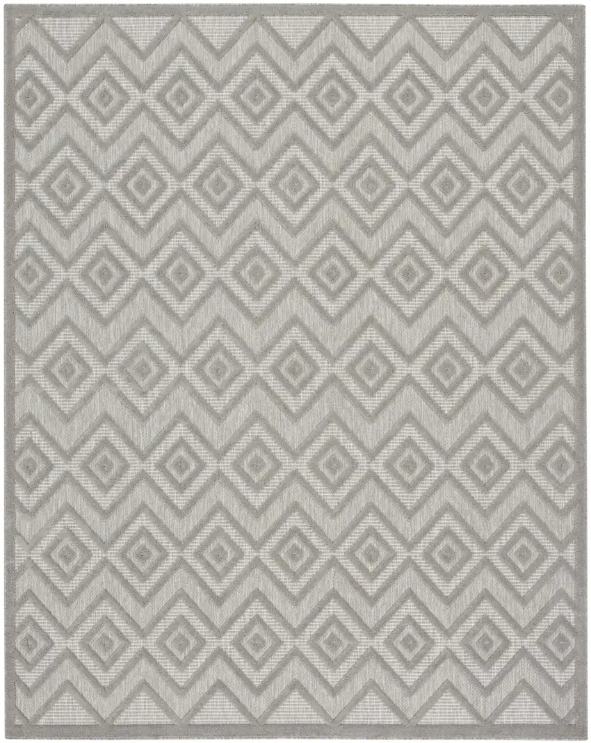 Gray Geometric Flatweave Area Rug Photo 1
