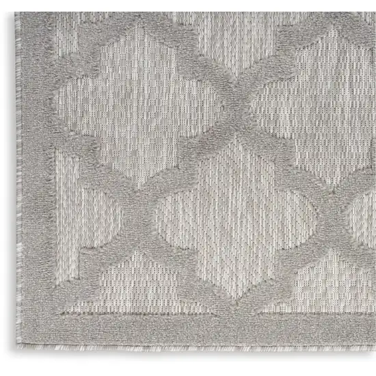 Gray Geometric Flatweave Area Rug Photo 4