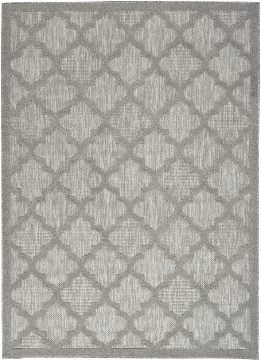 Gray Geometric Flatweave Area Rug Photo 1