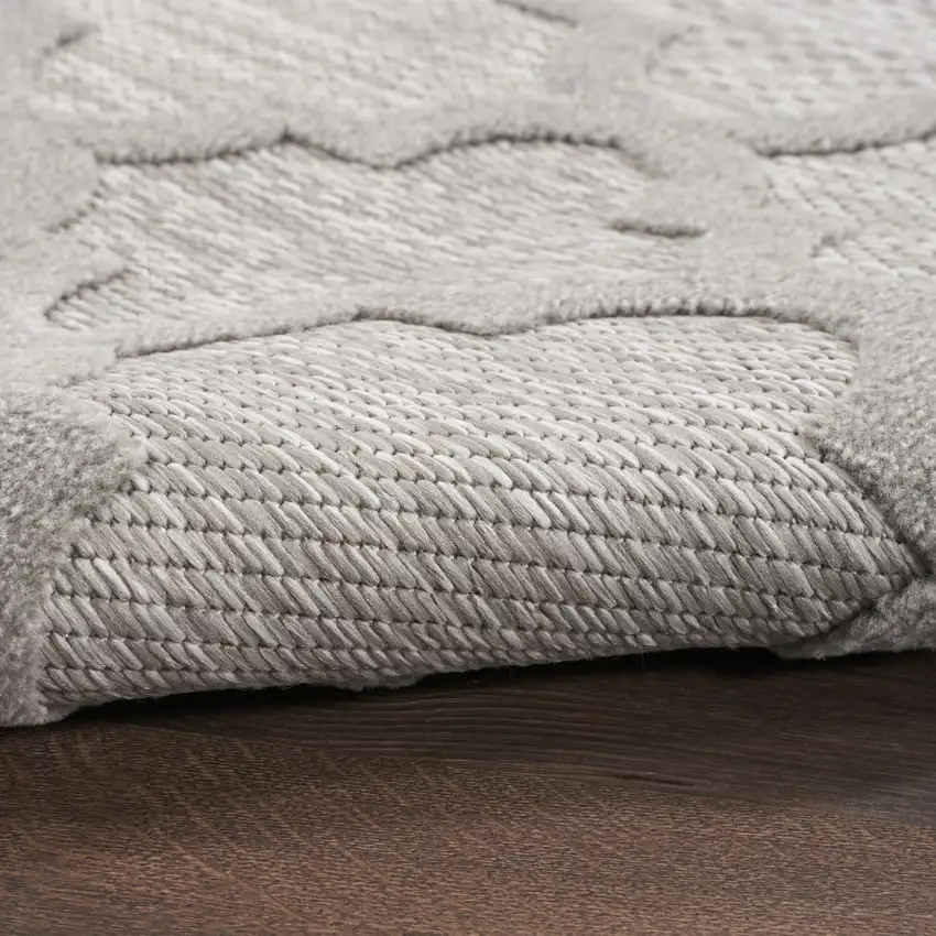 Gray Geometric Flatweave Area Rug Photo 3