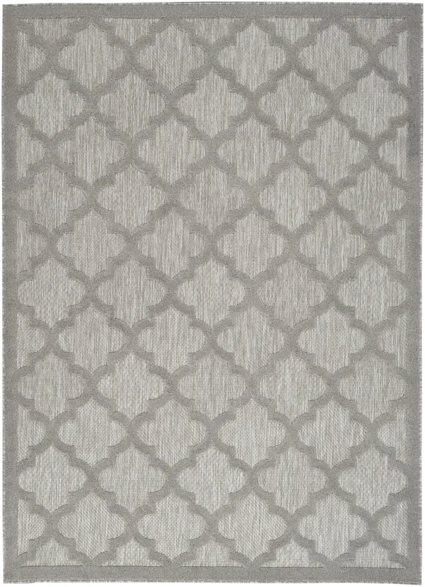 Gray Geometric Flatweave Area Rug Photo 1