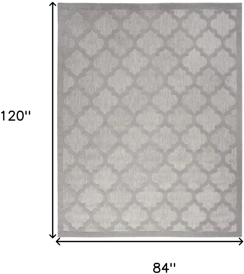 Gray Geometric Flatweave Area Rug Photo 8