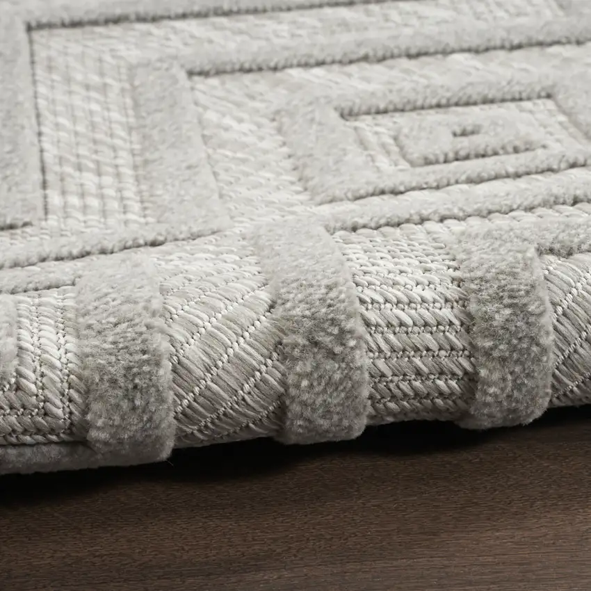 Gray Geometric Flatweave Area Rug Photo 9