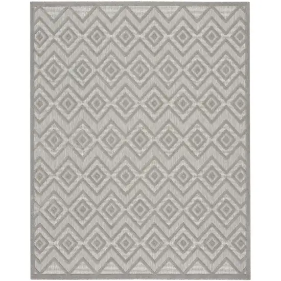 Gray And Silver Indoor Outdoor Area Rug Photo 1
