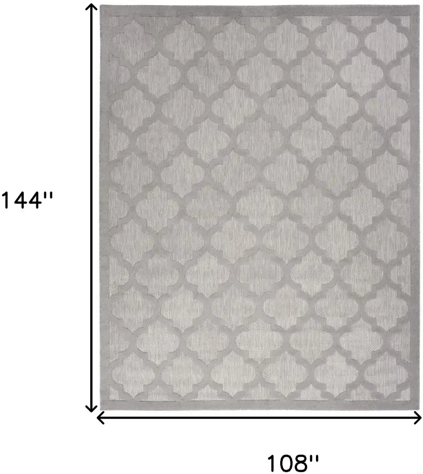 Gray Geometric Flatweave Area Rug Photo 8