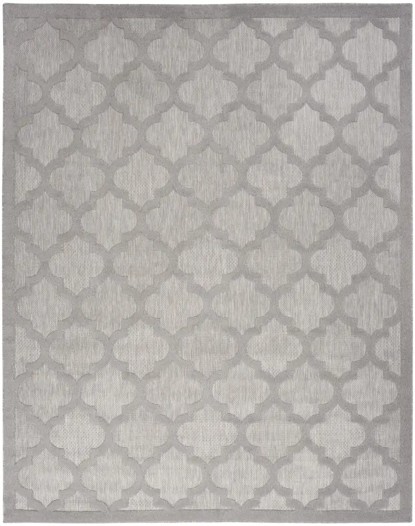 Gray Geometric Flatweave Area Rug Photo 1