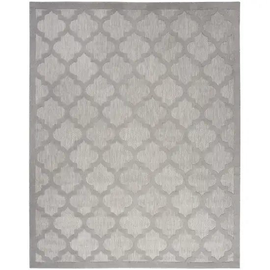 Gray And Silver Indoor Outdoor Area Rug Photo 3