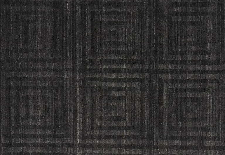 Gray Geometric Hand Woven Area Rug Photo 5