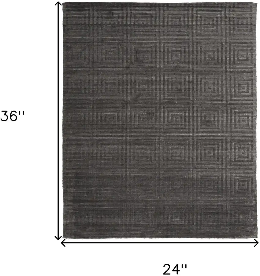 Gray Geometric Hand Woven Area Rug Photo 7
