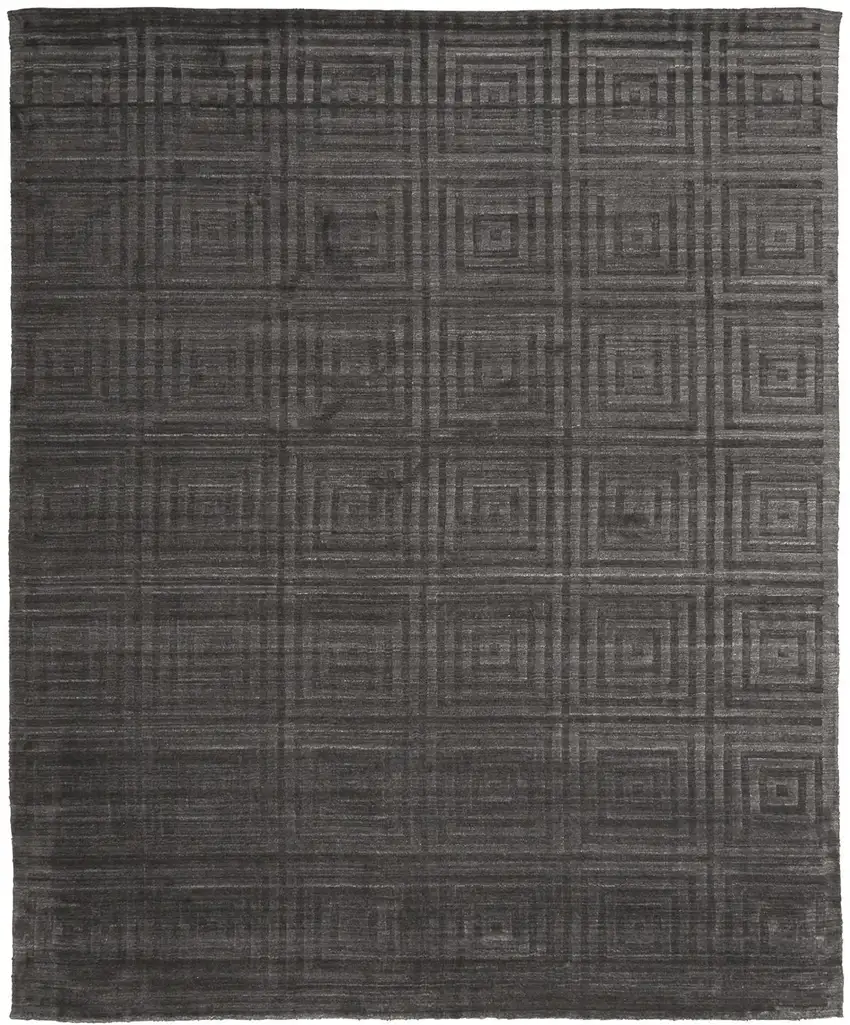 Gray Geometric Hand Woven Area Rug Photo 1