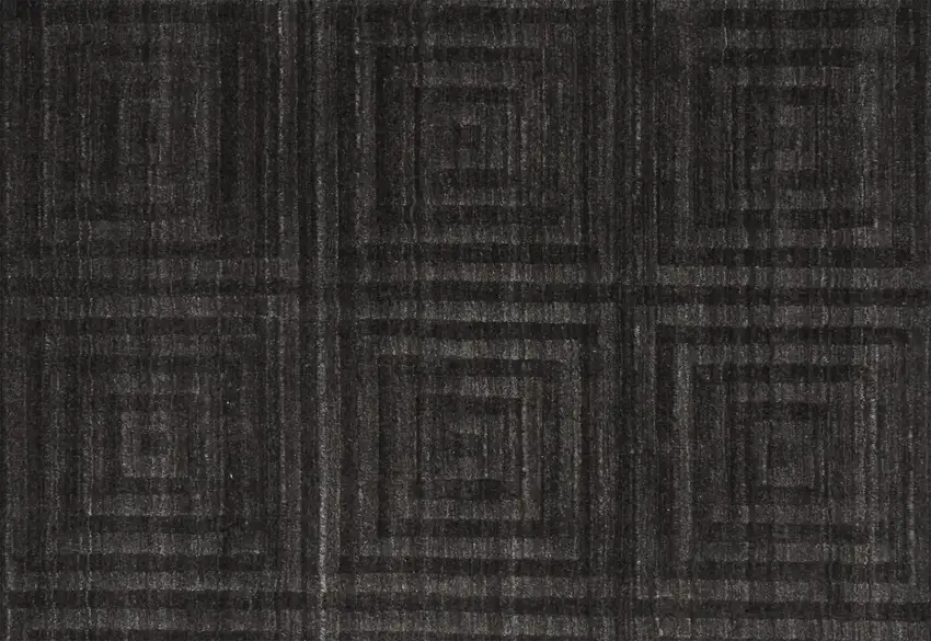 Gray Geometric Hand Woven Area Rug Photo 6