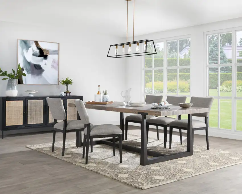 Gray Geometric Hand Woven Area Rug Photo 5
