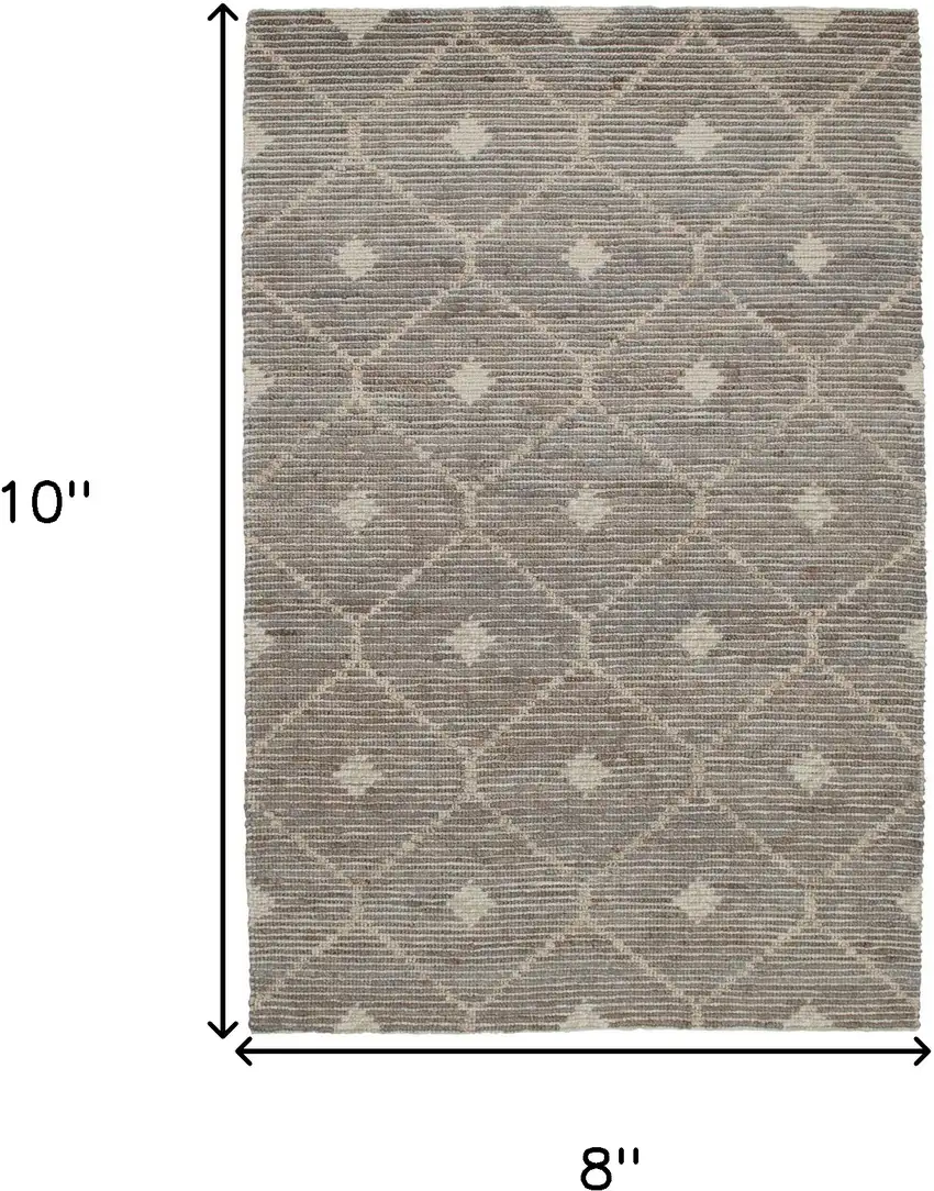 Gray Geometric Hand Woven Area Rug Photo 6