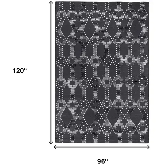 Gray Geometric Hand Woven Area Rug Photo 3