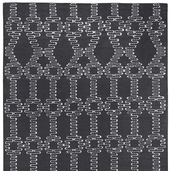 Gray Geometric Hand Woven Area Rug Photo 4