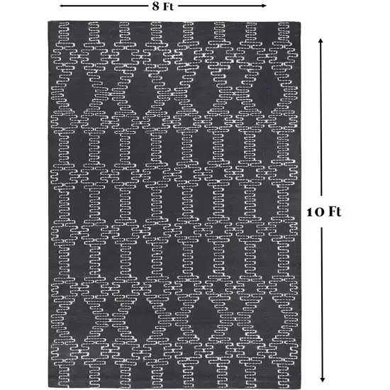 Gray Geometric Hand Woven Area Rug Photo 8