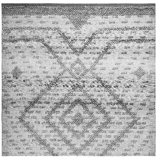 Gray Geometric Hand Woven Area Rug Photo 4