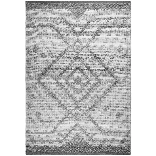 Gray Geometric Hand Woven Area Rug Photo 2