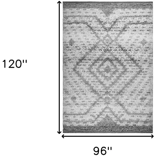 Gray Geometric Hand Woven Area Rug Photo 3