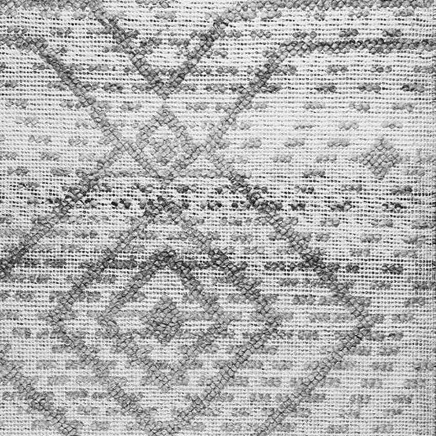 Gray Geometric Hand Woven Area Rug Photo 8