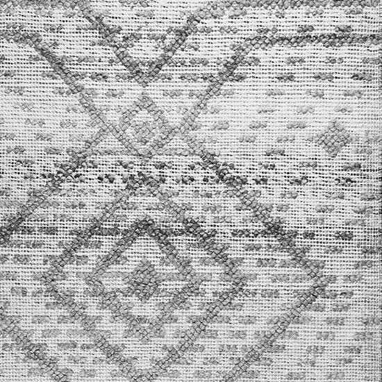 Gray Geometric Hand Woven Area Rug Photo 8