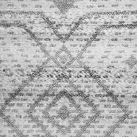 Gray Geometric Hand Woven Area Rug Photo 7