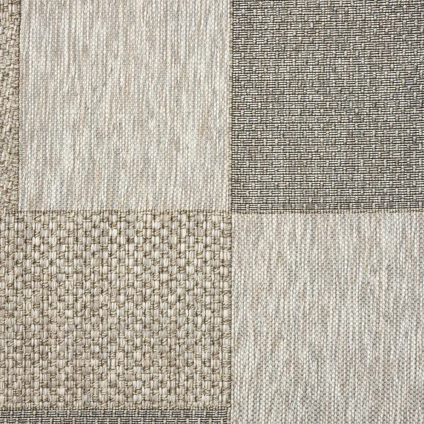 Gray Geometric Handmade Indoor Outdoor Area Rug Photo 4