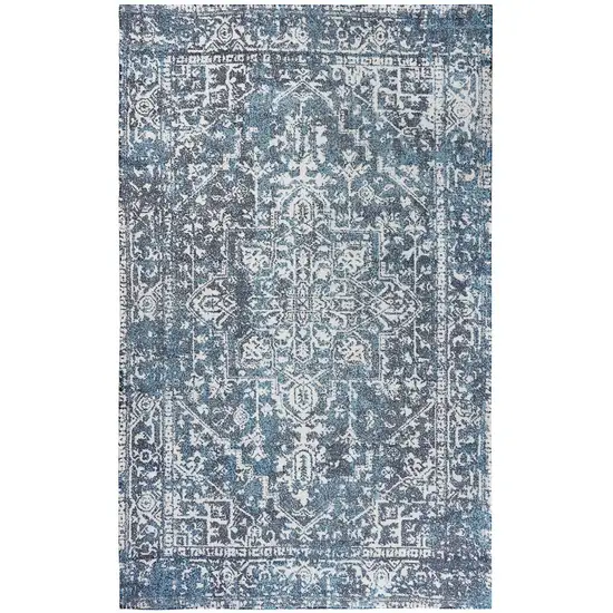 Gray Geometric Handmade Indoor Outdoor Area Rug Photo 4