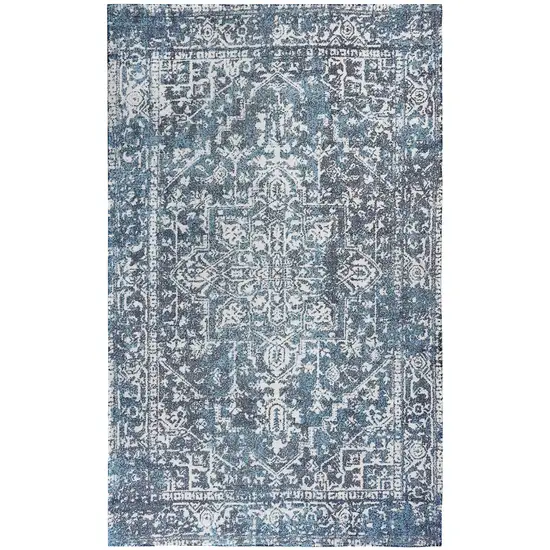 Gray Geometric Handmade Indoor Outdoor Area Rug Photo 2