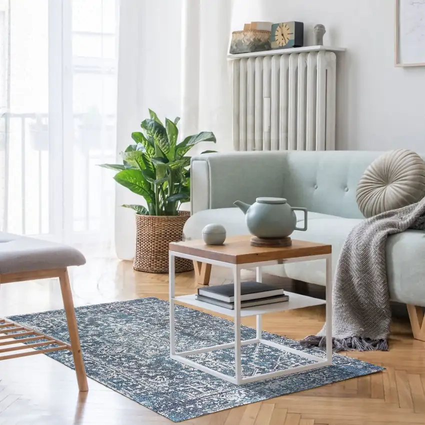 Gray Geometric Handmade Indoor Outdoor Area Rug Photo 6