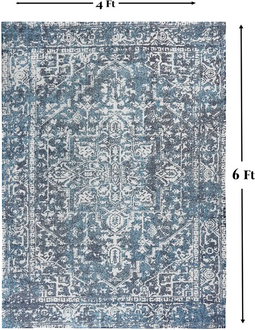 Gray Geometric Handmade Indoor Outdoor Area Rug Photo 7