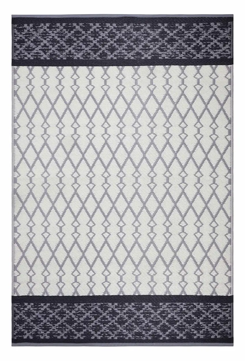 Gray Geometric Indoor Outdoor Area Rug Photo 2