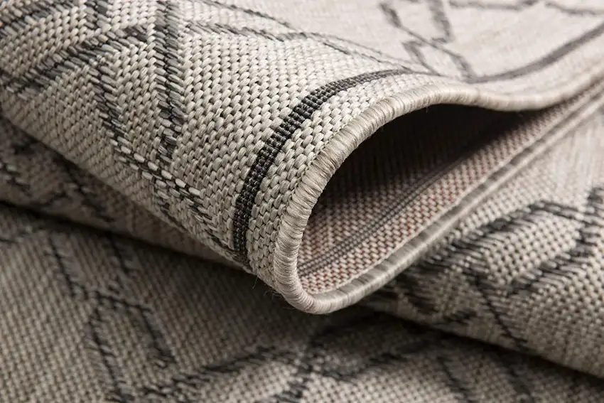 Gray Geometric Lattice Area Rug Photo 5